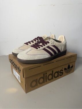 adidas Samba OG Wonder White Maroon Women’s Shoes